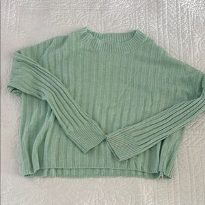 Mint Green Ribbed Women's Sweater. Cropped. Like new.